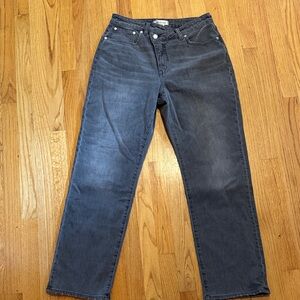 Madewell women’s curvy 90’s Straight Gray Jeans Size 30 NEW NWT